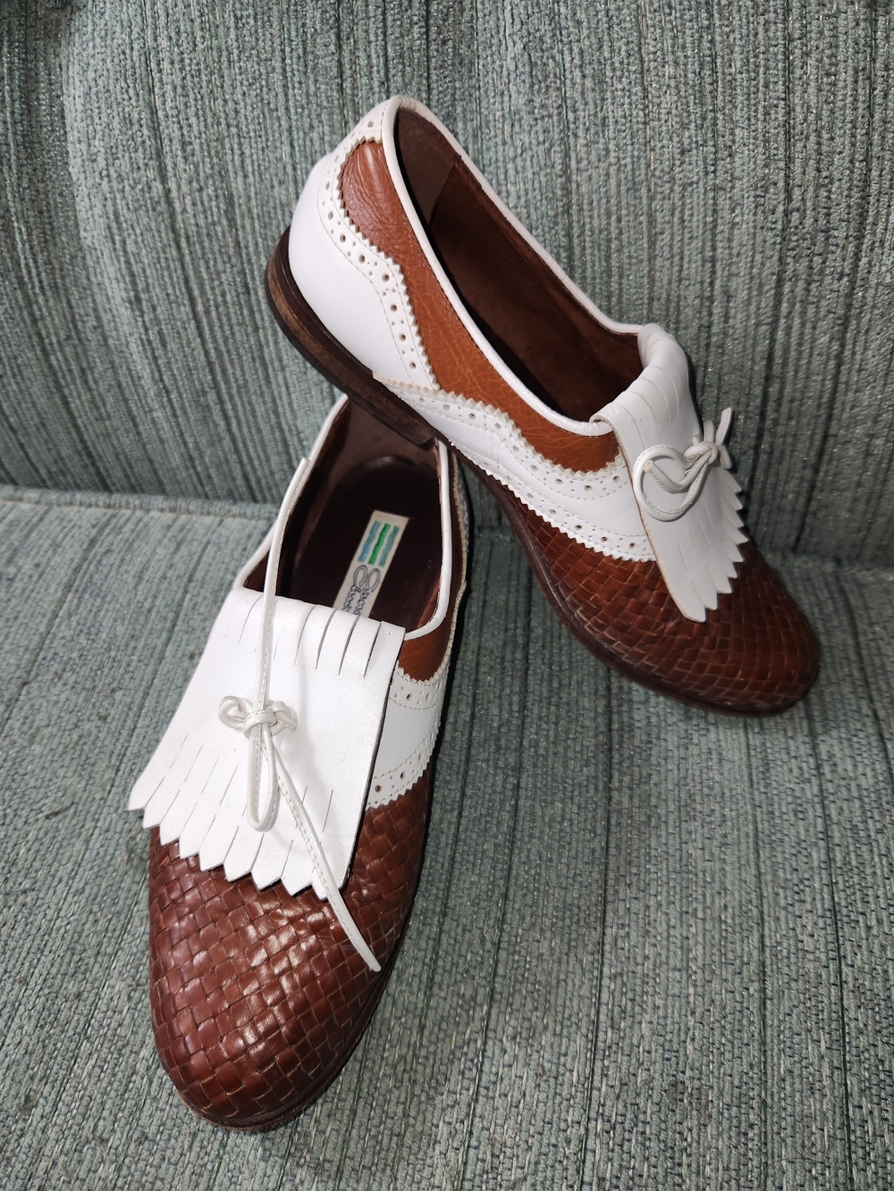 🍉Arnold Churgin Woven Kiltie Loafers
